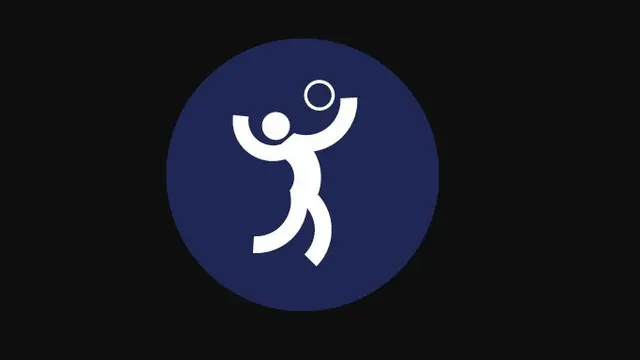 Logo bola voli Asian Games.
