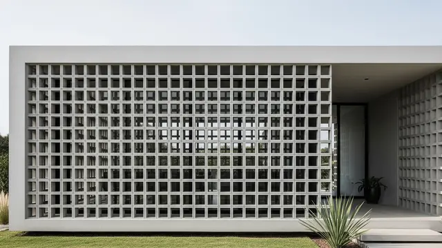 Fasad Roster Beton Geometris Minimalis