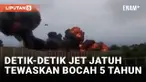 Innalillahi, Balita Tewas Dihantam Pesawat Jet Jatuh di Italia