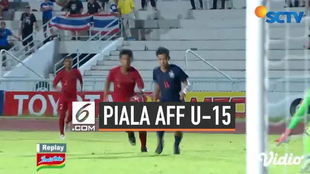 Timnas Indonesia U-15 kalah 0-2 dari Thailand di semifinal Piala AFF U-15 2019 yang berlangsung di Institute of Physical Education Chonburi Campus Stadium, Chonburi, Rabu (7/8/2019).