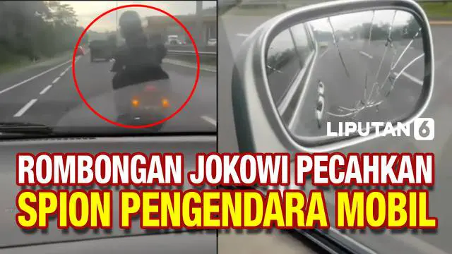VIDEO: Waduh! Rombongan Paspampres Jokowi Pecahkan Spion Pengendara Mobil