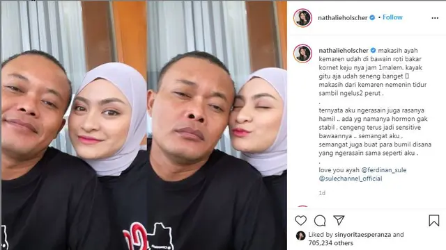 Nathalie Holscher kembali mesra dengan Sule dan unggah foto kebersamaannya di Instagram