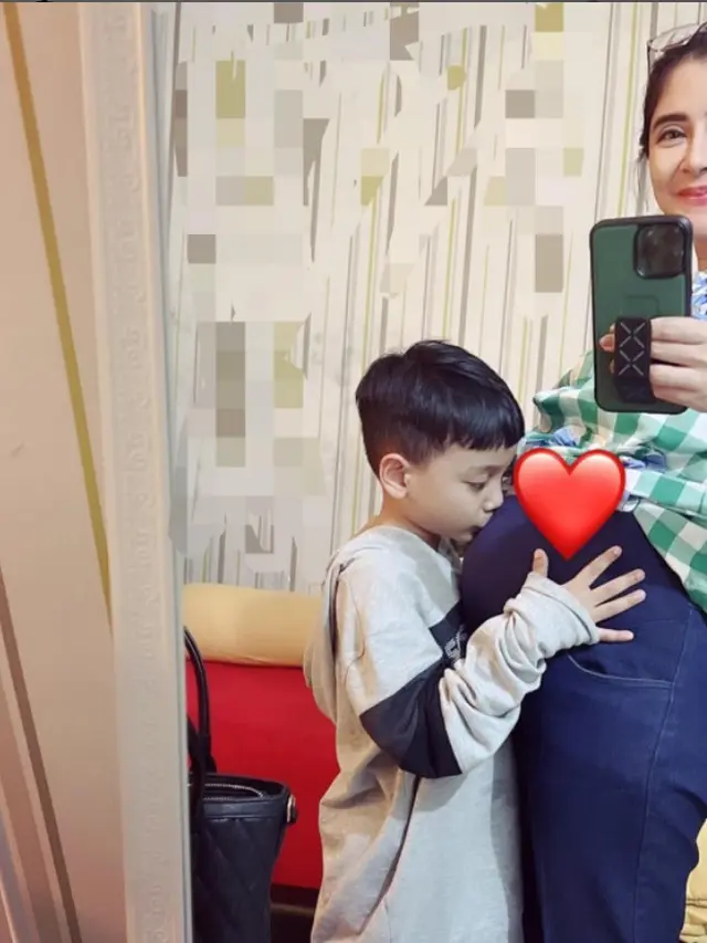 Potret Uut Permatasari selama hamil besar anak kedua. (Instagram @uutpermatasari)