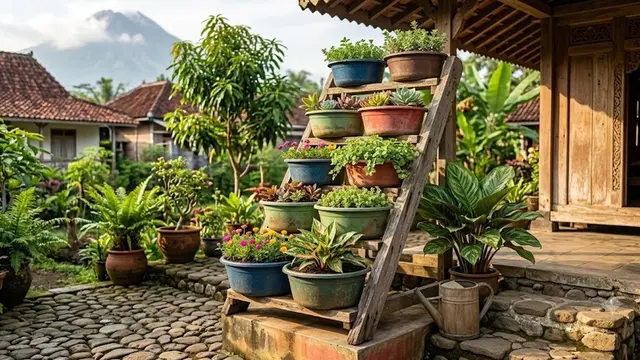 Ide Pot Bertingkat dari Baskom Bekas (AI Generated)