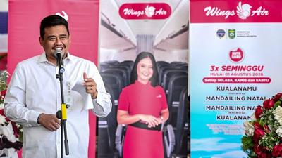 Gubernur Sumut Resmikan Penerbangan Kualanamu Madina Wings Air, Perkuat Konektivitas Daerah