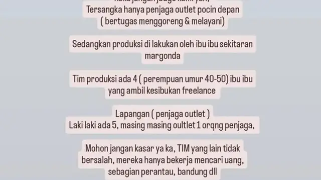 Penjelasan Pemilik Kedai Piscok Terkait Kasus Mutilasi Mantan Karyawan