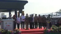 Presiden Joko Widodo atau Jokowi meresmikan terminal baru Bandar Udara Radin Inten II Lampung Selatan, Jumat (8/3/2019).