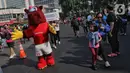 Bacuya awalnya sudah diluncurkan sebagai maskot Piala Dunia U-20 2023 yang seharusnya digelar di Indonesia pada 20 Mei hingga 11 Juni 2023. Penamaan Bacuya terinspirasi dari hewan asli dan dilindungi di Indonesia, yakni badak Jawa bercula satu. (Liputan6.com/Angga Yuniar)
