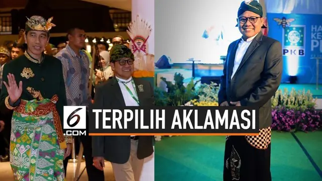 Muhaimin Iskandar atau Cak Imin kembali terpilih menjadi Ketua Umum PKB periode 2019-2024. Cak Imin dipilih oleh 34 DPW PKB seluruh Indonesia.