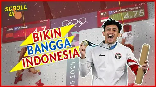 VIDEO: Bikin Bangga! Atlet Panjat Tebing Indonesia, Veddriq Leonardo Raih Emas di Olimpiade 2024