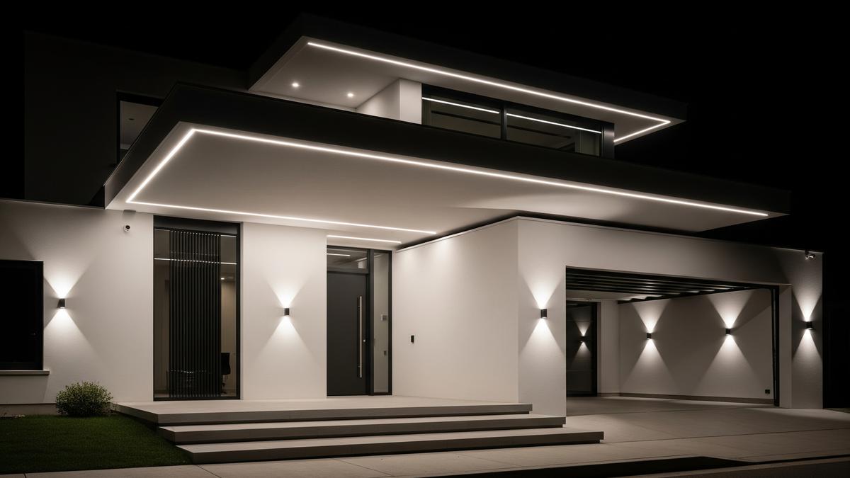 7 Desain Fasad Rumah Futuristik dengan LED dan Garis Tegas, Inspirasi untuk Hunian Masa Kini