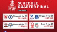 Jadwal dan Link live streaming Streaming FA Cup Quarterfinals di Vidio!