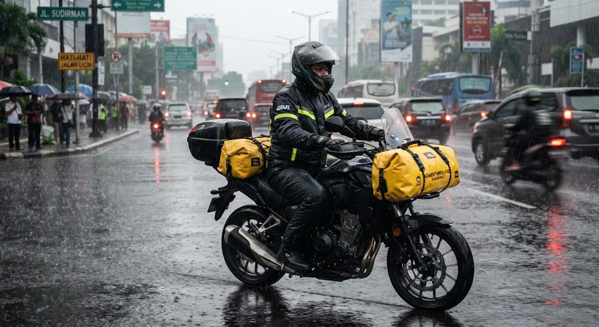 10 Perlengkapan Wajib di Motor saat Memasuki Musim Hujan, Siapkan Sebelum Berkendara