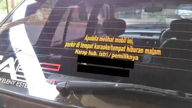 7 Potret Nyeleneh Mobil dengan Stiker Ini Bikin Gagal Paham