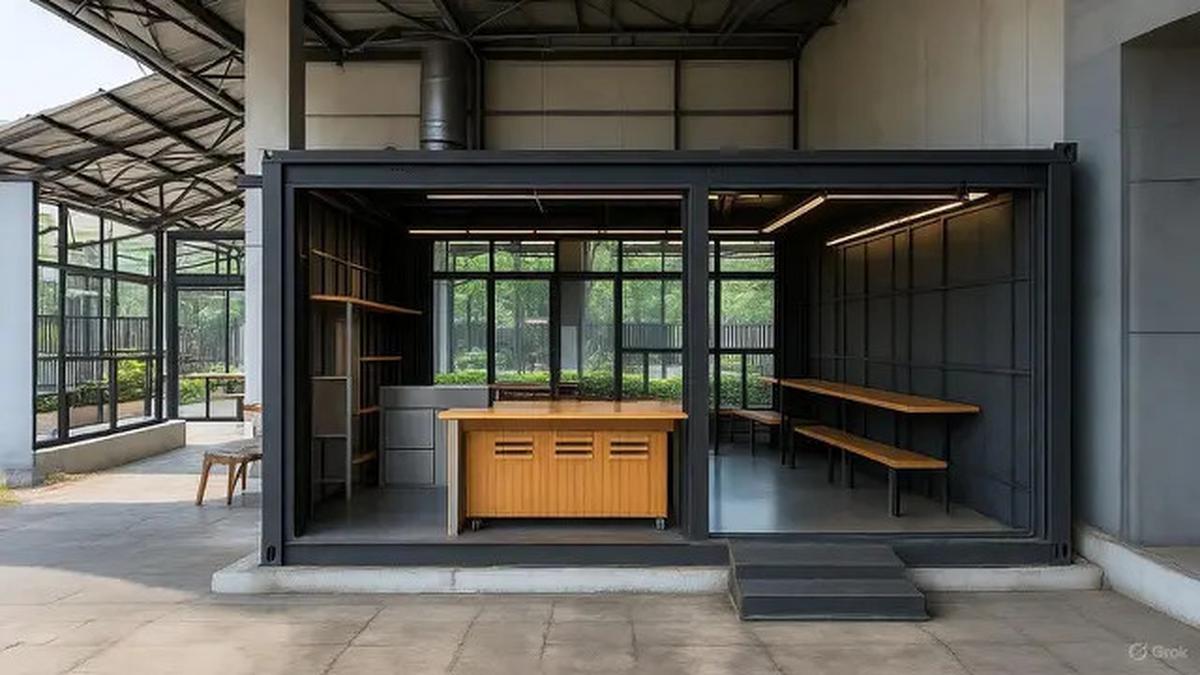 8 Desain Warung Jualan Kontainer dari Baja Ringan, Tampilannya Estetik Modern