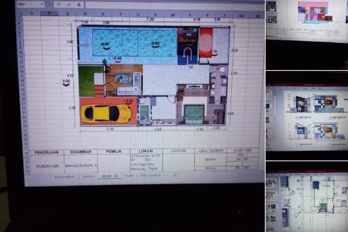 desain rumah pakai excel