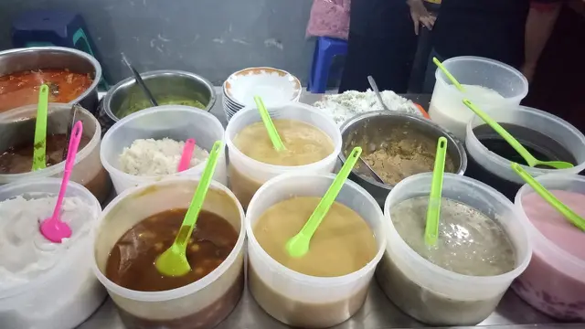 Bahan-bahan pembuatan Bubur Kampiun.