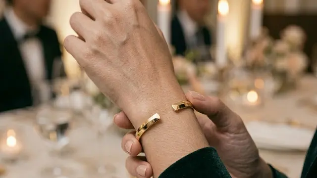 Gelang Cuff Terbuka Bernuansa Modern