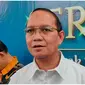 Kepala BI Cirebon Hestu Wibowo memberi keterangan pers terkait penukaran uang periode ramadan dan idul fitri 2023. (Istimewa)