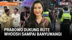 Presiden Prabowo Subianto meminta masyarakat tidak khawatir mengenai utang proyek kereta cepat Whoosh. Dia menyebut dirinya akan bertanggung jawab, dan bahkan ingin agar rute Whoosh diperpanjang dari Jakarta hingga Banyuwangi, Jawa Timur.