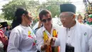 Cawapres nomor urut 1 Ma'ruf Amin menghadiri deklarasi dukungan dari Perempuan Indonesia untuk Joko Widodo-KH Ma'ruf Amin (P-IJMA) di Rumah Aspirasi, Jakarta, Sabtu (22/9). P-IJMA mendukung Jokowi-Ma'ruf di Pilpres 2019. (Liputan6.com/Herman Zakharia)