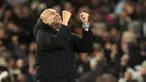 Ekspresi bahagia pelatih Manchester City, Pep Guardiola saat merayakan gol yang dicetak oleh Jeremy Doku ke gawang Nottingham Forest pada laga lanjutan Liga Inggris 2024/2025 di Etihad Stadium, Manchester, Inggris, Kamis (05/12/2024). (AP Photo/Martin Rickett)