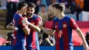 <p>Tuan rumah memimpin berkat gol cepat Ilkay Gundogan pada menit ke-6. Namun, Jude Bellingham terus berkontribusi pada awal kariernya bersama tim tamu. (AP Photo/Joan Monfort)</p>