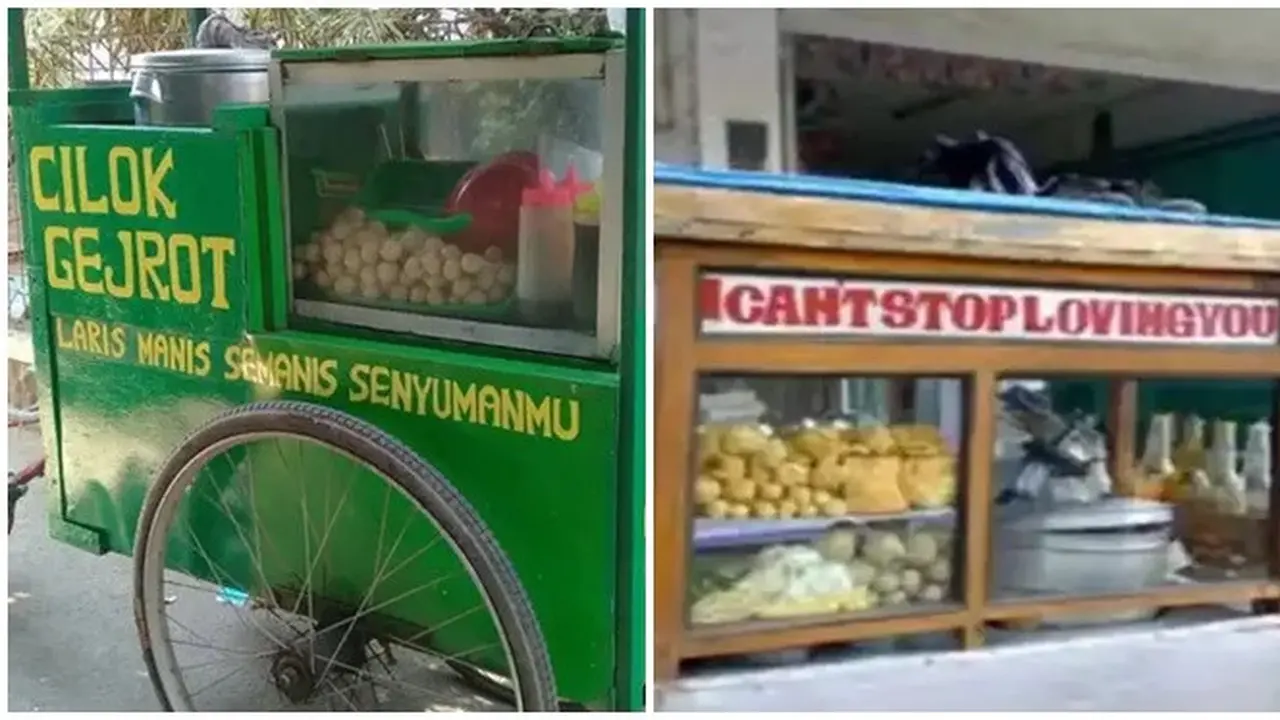 6 Tulisan Bak Gombalan di Gerobak Jualan Ini Bikin Pembeli Senyum Sendiri