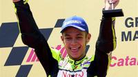 Momen kemenangan Valentino Rossi di tahun 2001