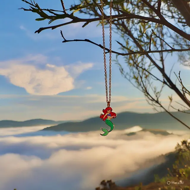 Kalung Dengan Desain Karakter Film Disney/Meta AI
