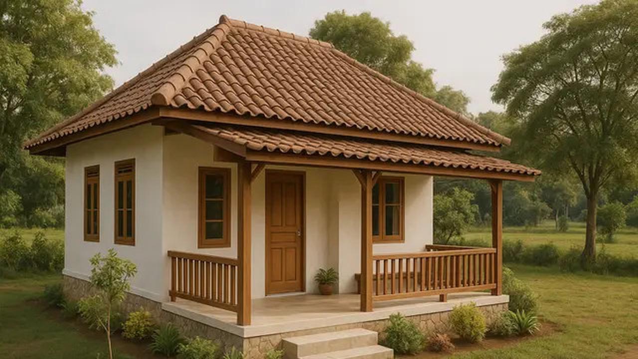 10 Desain Rumah Sederhana Minimalis 6x9 Meter di Desa dengan Teras dan Taman Mini, Referensi Hunian Asri 2025
