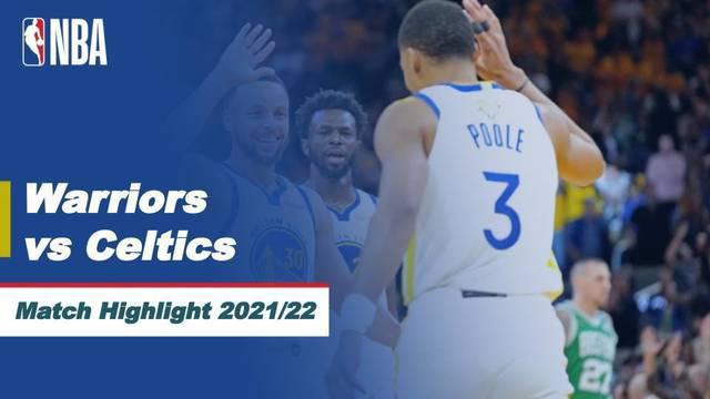 Berita video highlight pertandingan Golden State Warriors vs Boston Celtics di final NBA 2021-2022. Pada gim 5 ini, Warriors berhasil mengalahkan Boston Celtics 104-94.