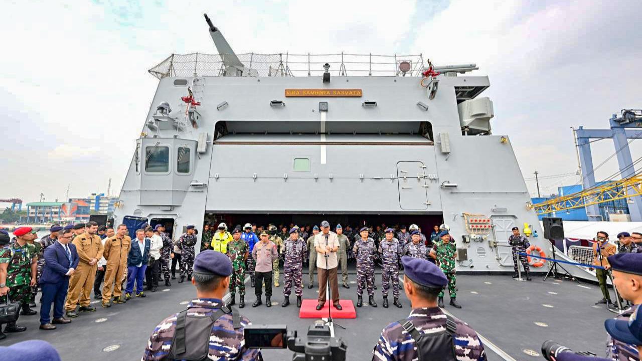 FOTO: KRI Brawijaya-320, Frigate Terbesar se-Asia Tenggara Resmi Perkuat TNI AL