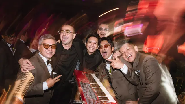 Tamu di resepsi pernikahan Andre Taulany (credit: instagram.com/raffinagita1717)