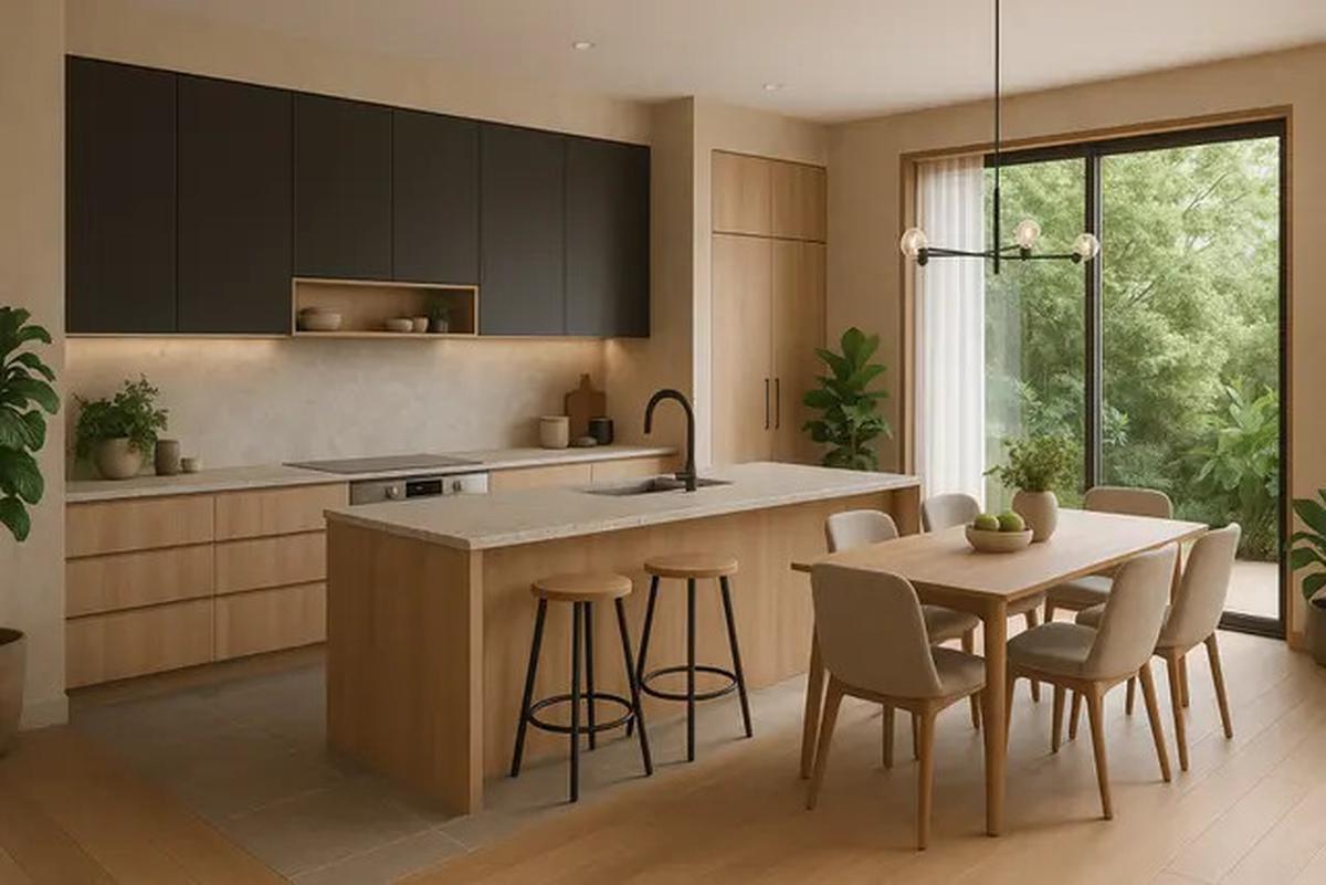 7 Tren Desain Dapur 2025, Perpaduan Modern dan Sentuhan Alami