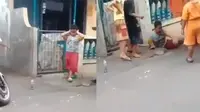 Ngakak tapi Kasihan, Bocah Ini Tercebur ke Selokan Saat Main Petasan