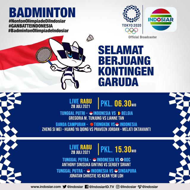 Jadwal Bulu Tangkis di Indosiar