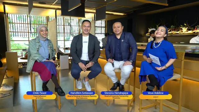 Chiki Fawzi kala menghadiri gelar wicara “Tren Traveling Lintas Negara untuk Healing Anti-Ribet: A Contactless Journey” bersama Visa x Traveloka, Desember 2022. (Foto: Dok. Inkemaris Indonesia)