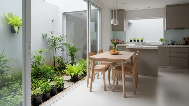 Model Rumah Mungil Tapi Punya Dapur dan Ruang Makan Lega