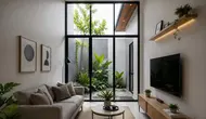 11 Desain Ruang Tamu dengan Dinding Kaca untuk Rumah Sederhana yang Sempit, Terang dan Lapang