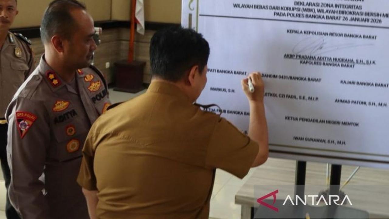 Polres Bangka Barat Deklarasikan Zona Integritas, Perkuat Komitmen WBK dan WBBM