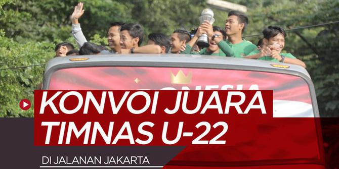 VIDEO: Konvoi Juara Timnas Indonesia U-22 Dikawal Polwan dan Moge