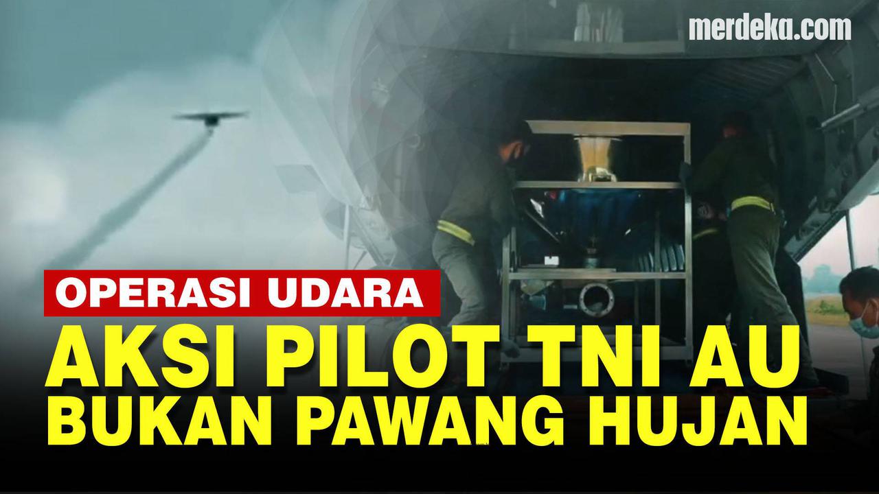 VIDEO: Begini Operasi Modifikasi Cuaca Pilot TNI AU Dari Pesawat C-212 Cassa saat G20