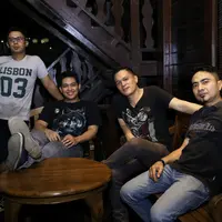 Ada Band saat selesai manggung di Jakarta Fair. (Foto:Galih W. Satria/Bintang.com)