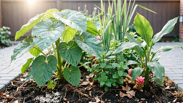 Ide Kebun Umbi Yakon di Pekarangan Rumah (AI)