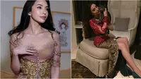 Penampilan memukau Manohara dalam balutan kebaya. (sumber: Instagram/loritayoung_mua/manodelia)