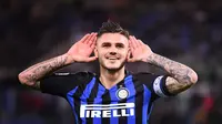 Icardi sudah mencetak 122 gol dari 208 penampilan di Serie A. Musim ini saja pemain 25 tahun tersebut mencetak 9 gol dari 18 penampilan di Serie A. (AFP/Alberto Pizzoli)