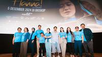 Para pemain dan kru film Sampai Nanti, Hanna! di konferensi pers yang digelar di XXI Epicentrum, Jakarta. (Dok. IST/Pic[k]lock Films via Goodwork)