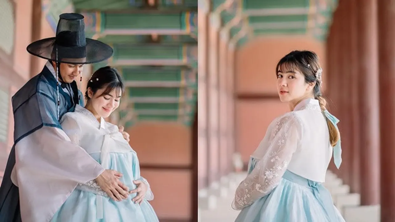 Hamil Anak Kedua, Ini 6 Pesona Felicya Angelista Pakai Baju Tradisional Korea