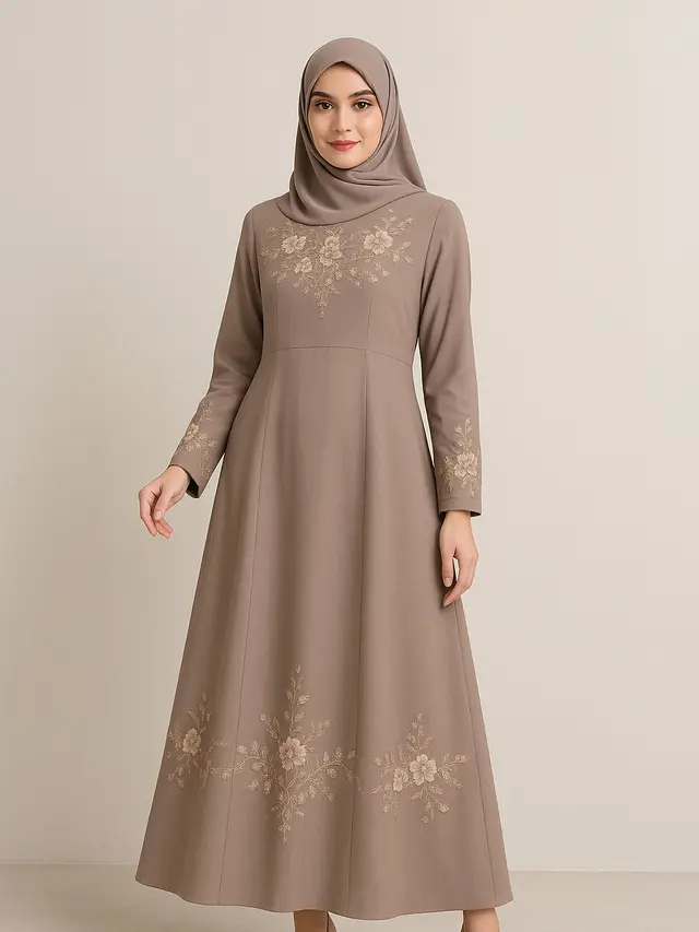 Model Gamis Syar’i A-Line Bahan Premium untuk Berbagai Acara